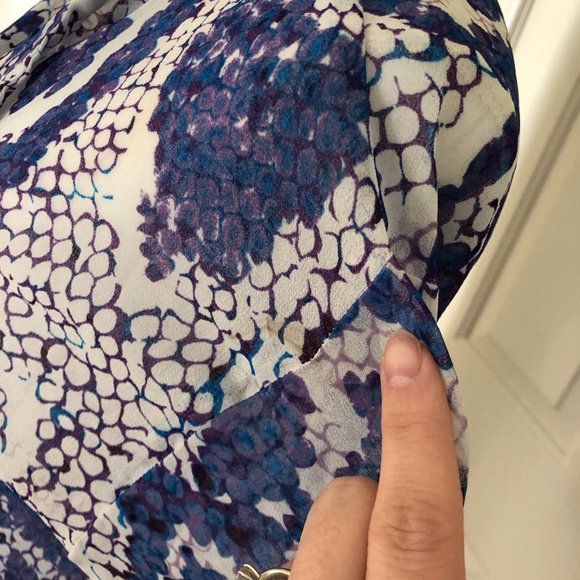 { RBL } Nordstrom Sheer Purple Ruffle Blouse - Picture 4 of 8